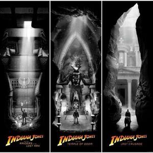 Indiana Jones Trilogy Variant ART PRINT BottleNeckGallery Ben Harman limited 100